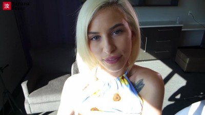 Tiny Blonde Kiara Cole with BananaFever in need of Asian