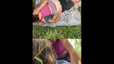 Wild Encounter: Naughty Cowgirl and Doggy Fun in the Great Outdoors