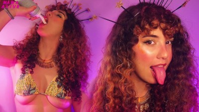 Unleash Your Tongue Fetish: Juicy Strawberries and Cream Fantasy