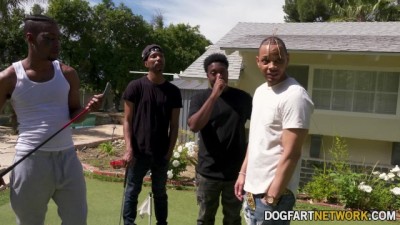 Outrageous Interracial Gangbang: Filthy Fun with 5 Big Black Cocks