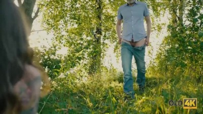 Fiery Redhead Rides In the Woods: A Naughty Old4K Adventure