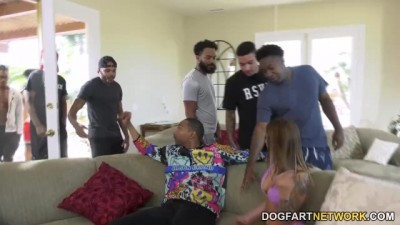 One Lusty Lady Takes On 11 Massive Black Cocks