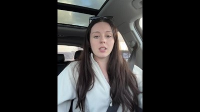Naughty Winter Drive-Thru Fun with a Vibrator!