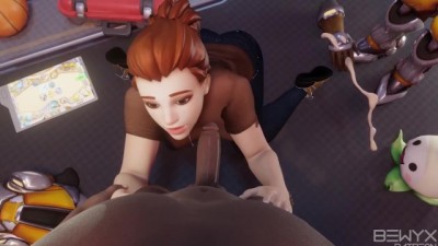 Brigitte Deepthroath Blowjob from Overwatch
