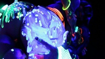 Abigail Mac and Ava Adams Blacklight Sex Party