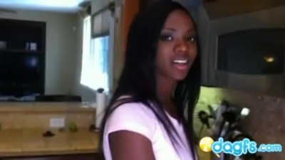 Black Slut Ana Fucked in the Kitchen