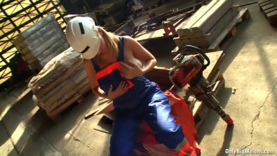 Shelby Moon Boobs Fun at Work