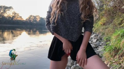 Young Gets Public Creampie by the Lake