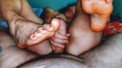 Pandamovies - Horny MILF with Dirty Soles Jerks off my Cock