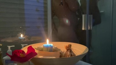 Showering Together, Foreplay and Fondling Pussy and Cock