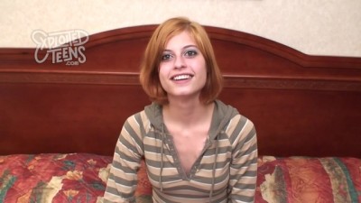 Very petite amateur teen ginger gives head (+18)