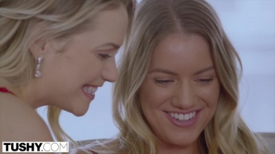 Husband comes Home to Find his Wife and Friend Gaping for him