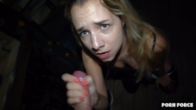 Mona Blue - Teenage Swallows a Huge Load after Doggy Fuck on Public Playground (+18)