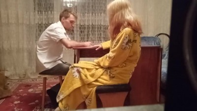 Femdom Fucks Husbands Asshole with Big Strapon