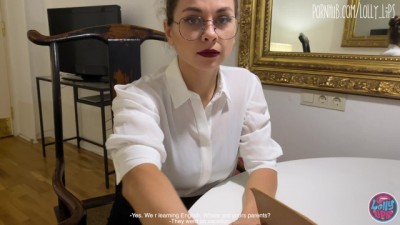 Don't cum on my skirt lustful teacher fuckes student