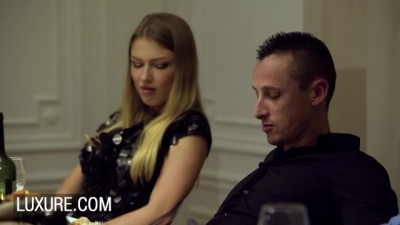 Mina Sauvage & Lucy Heart - Secret licking and BJ during dinner