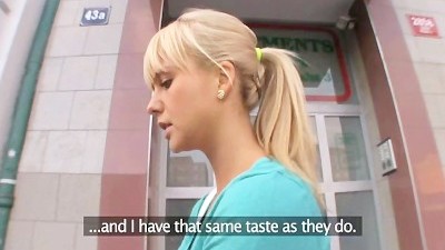 Beautiful blonde fucks me in my car