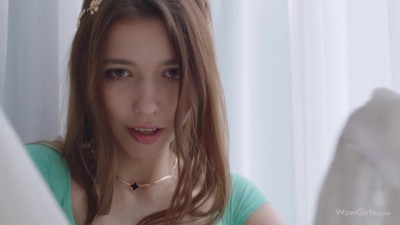 Beautiful girl Mila Azul taking off her tight dress - Wow Girls