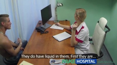 Stud Cums all over Nurses Stomach
