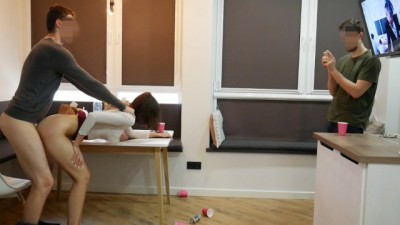 She Takes two Cocks after College Party