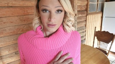 Emma, a blonde stepdaughter, makes her father cum on her face following an intense titfuck.