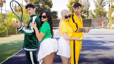 Tennis Slut Stepmothers Resulted In Foursome Fuckfest Organization