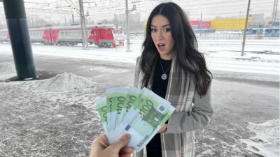 Money-making beauty fucks on the train