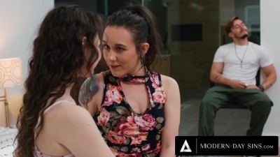 Petite Tease Liz Jordan Gets Ravaged by Bossy Sinn Sage as Cuckold Watches