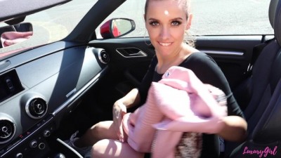 Outdoor Blowjob In The Car